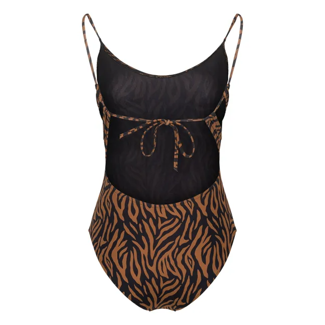 Maillot 1 Pièce L'Artistique Zèbre | Marron