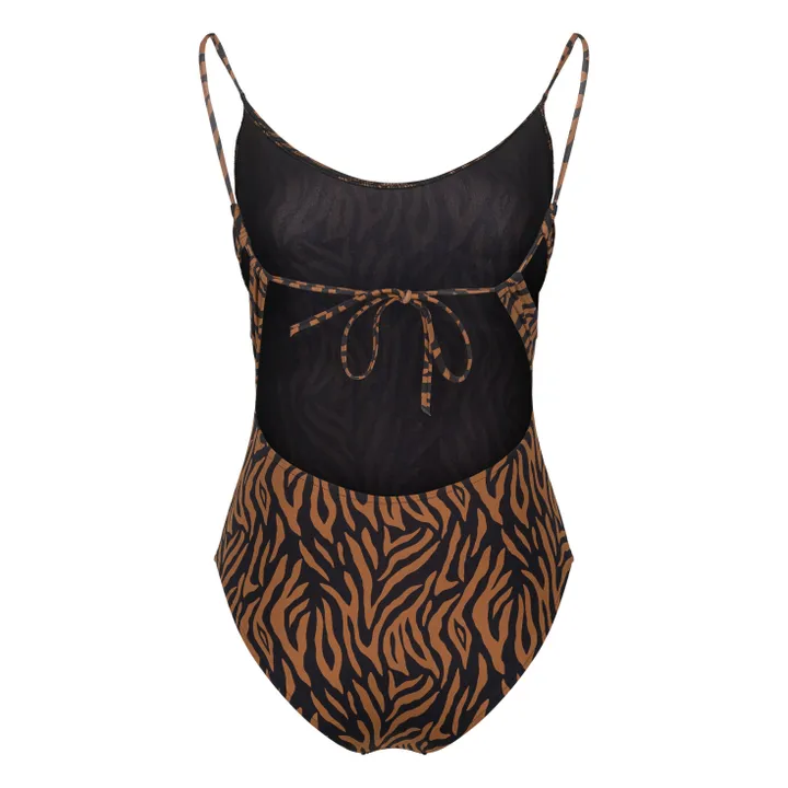 Maillot 1 Pièce L'Artistique Zèbre | Marron- Image produit n°3