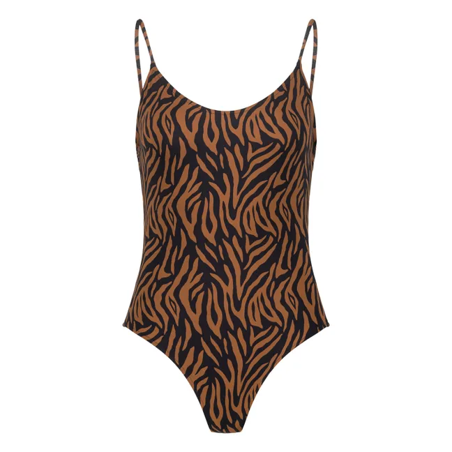 Maillot 1 Pièce L'Artistique Zèbre | Marron