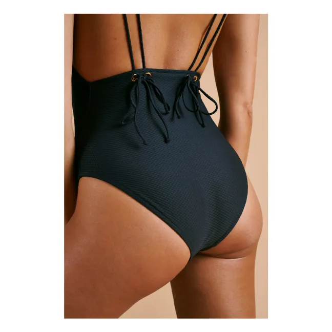 Le Piccolo Honeycomb 1-piece swimsuit | Black