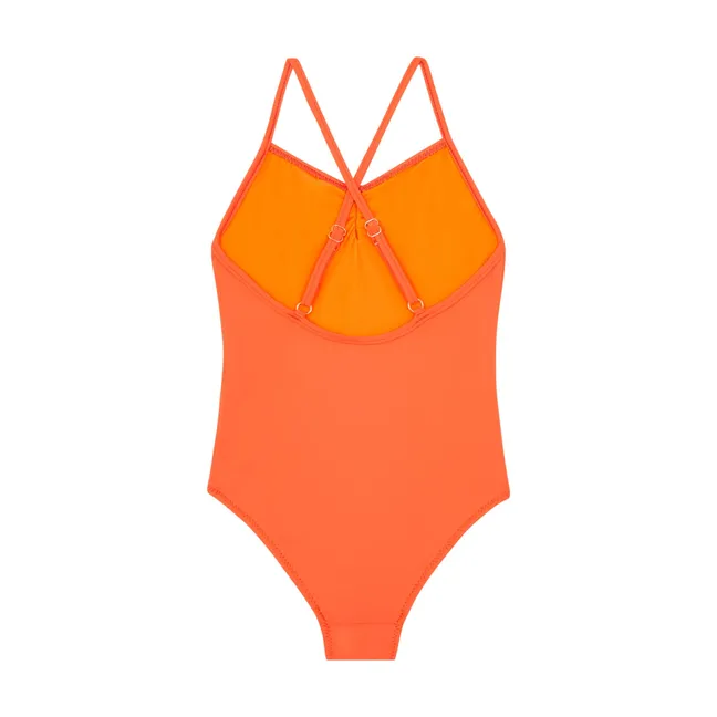 Einteiliger Badeanzug mit gekreuzten Trägern | Orange