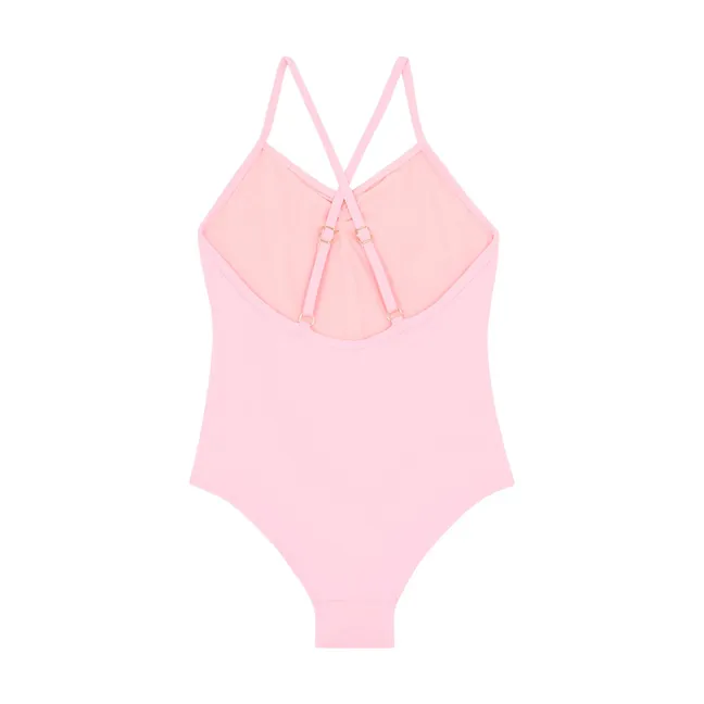 One-Piece Swimsuit with Crossed Straps | Candy pink