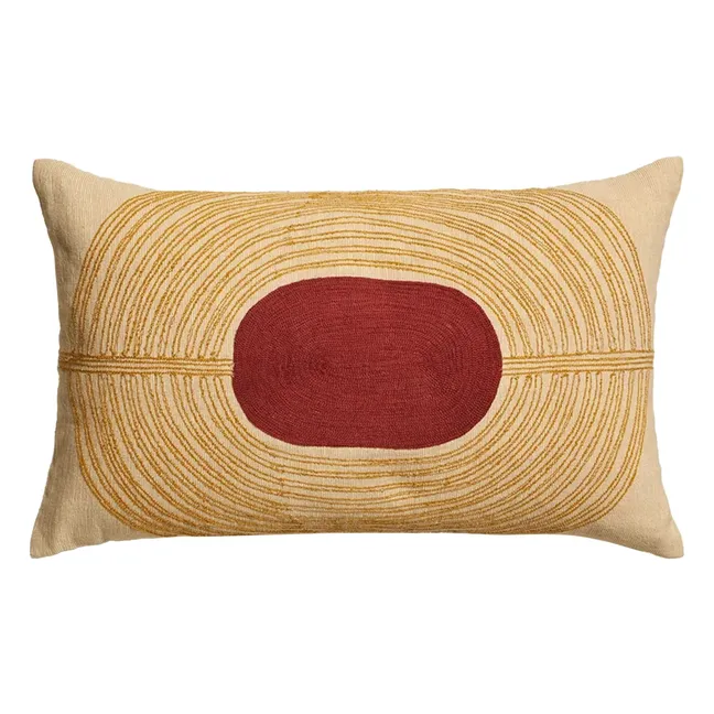 Coussin brodé Mirage | Terracotta