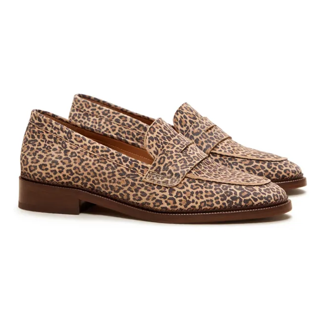 Mocassini n°82 Pelle stampata | Leopardo