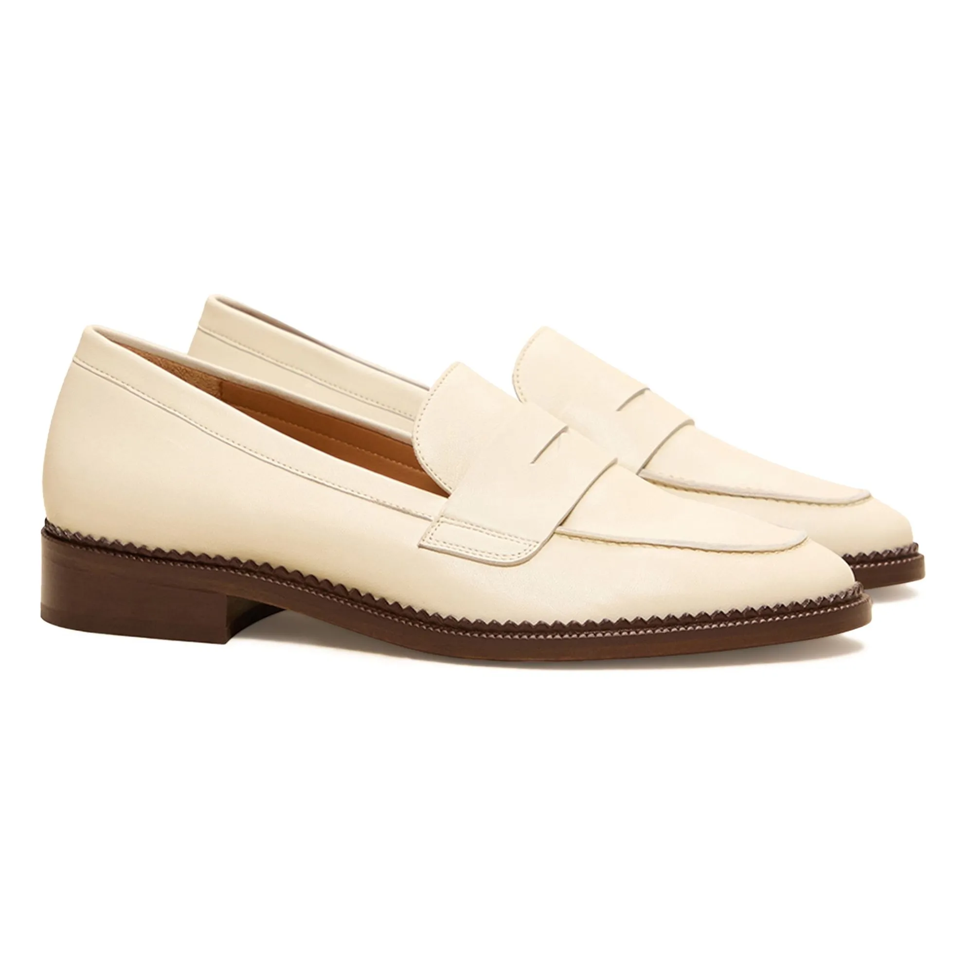 Rivecour Off White Moccasins N°82 Nappa Leather