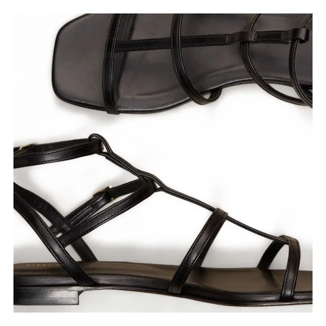 Sandalen n°210 Leder | Schwarz