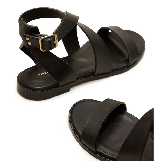 Sandalias n°202 Piel | Negro