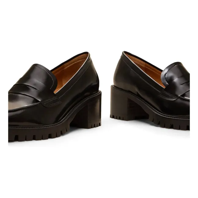Mocasines de cuero Poli N°81 | Negro