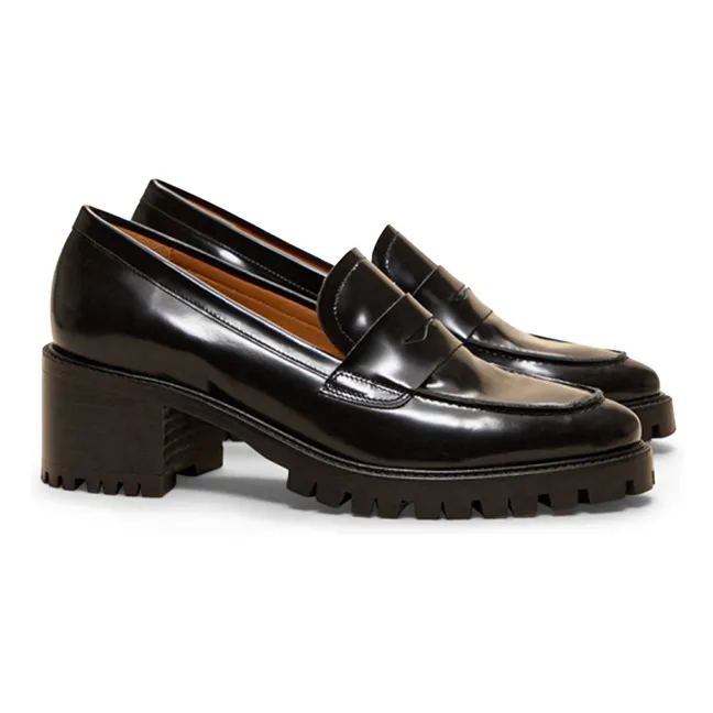 Mocasines de cuero Poli N°81 | Negro