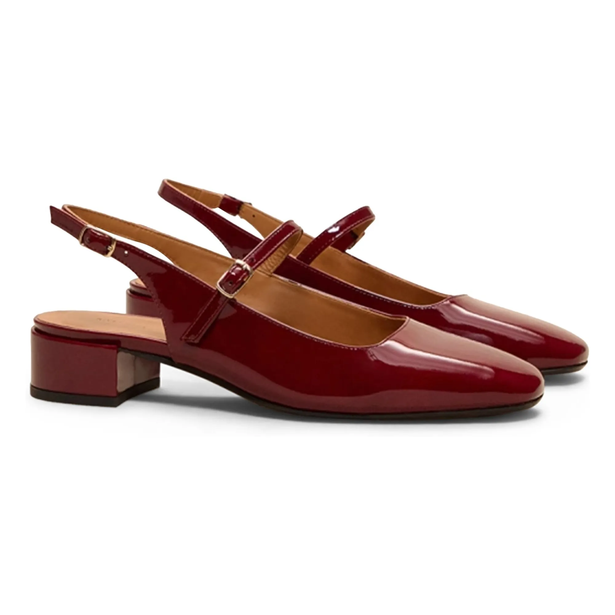 Rivecour Burgundy Ballerinas N°122