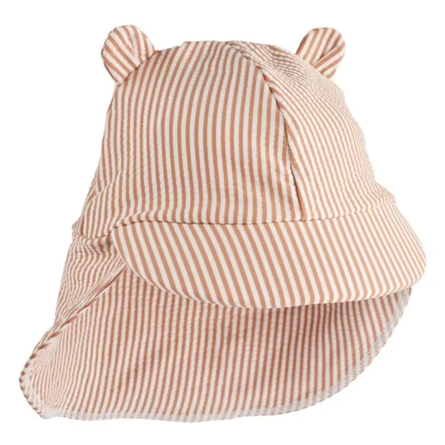 Senia Seersucker Recycled Fiber Cap | Terracotta