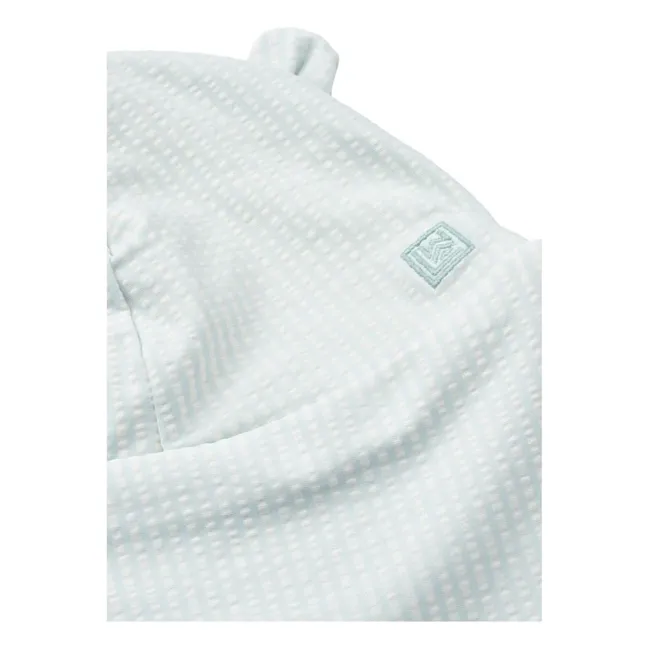 Senia Seersucker Recycled Fiber Cap | Light blue