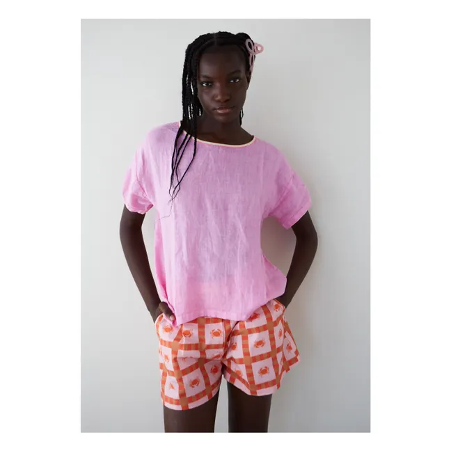 Lino Top Flake | Rosa