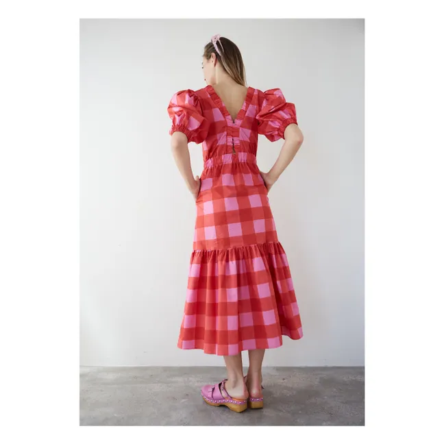 Kleid Joy Kariert | Rot