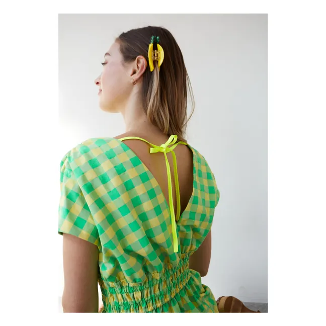Kleid Caricia Kariert | Grün