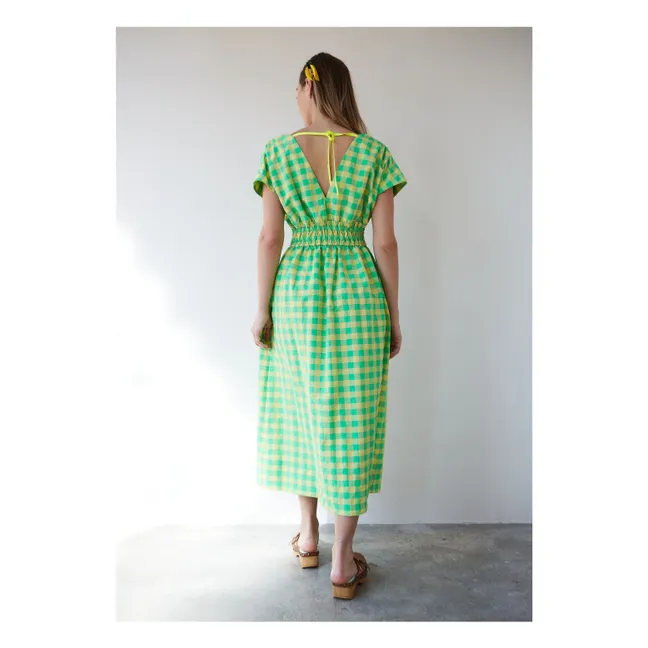 Kleid Caricia Kariert | Grün