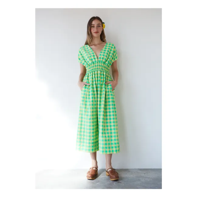 Kleid Caricia Kariert | Grün