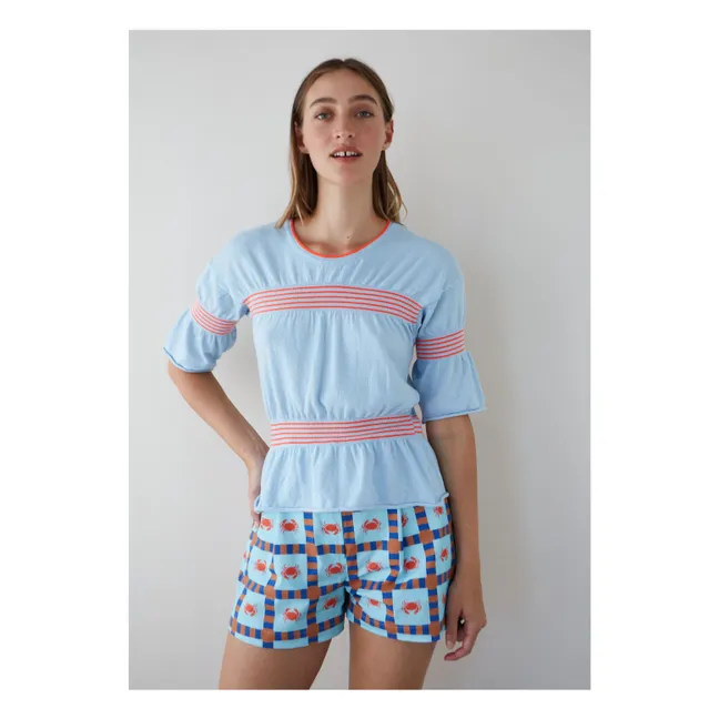 Pantalones cortos Star Crab Algodón orgánico | Azul