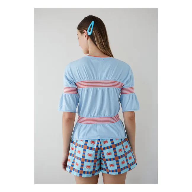 Pantalones cortos Star Crab Algodón orgánico | Azul