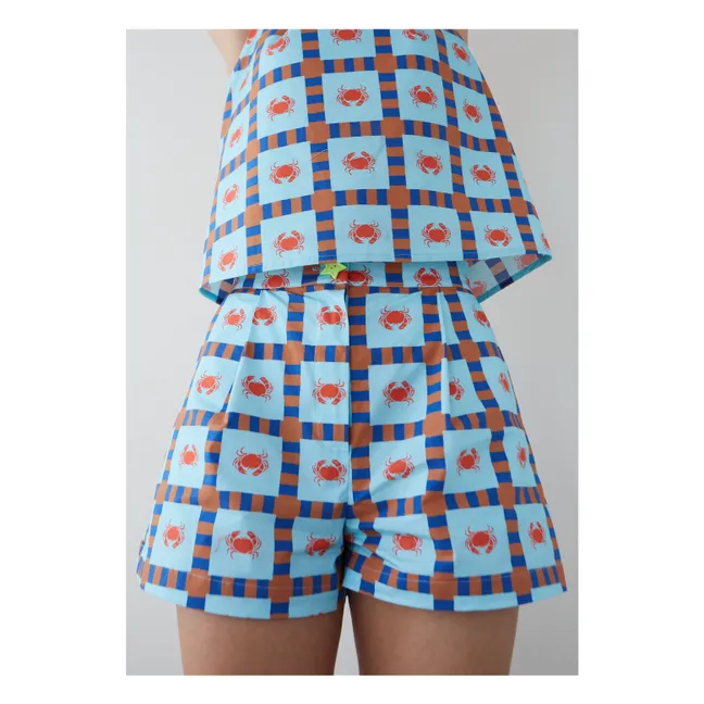 Pantalones cortos Star Crab Algodón orgánico | Azul