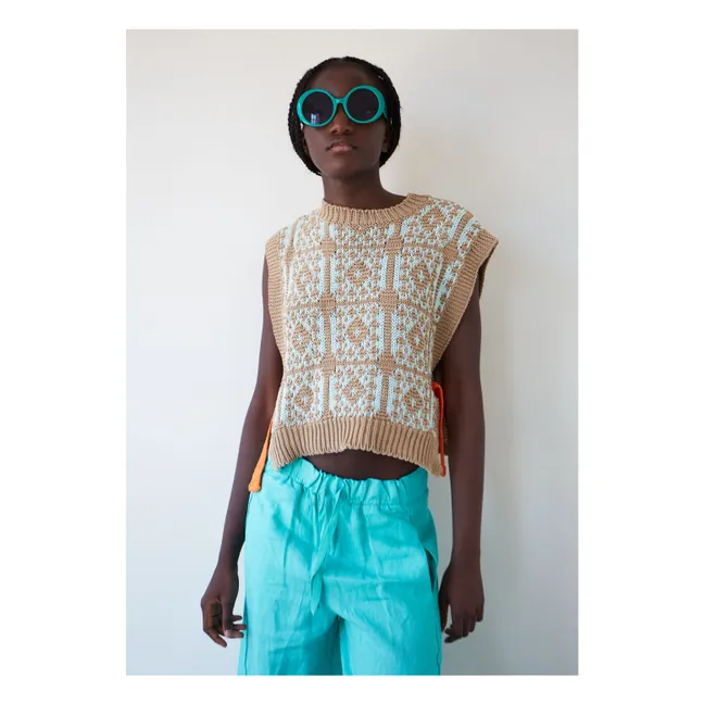 Pull Sans Manches Gusto | Beige