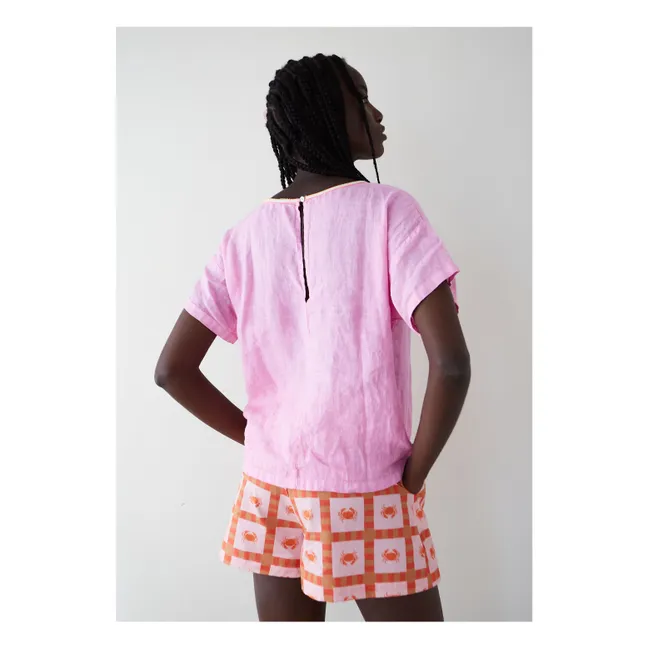 Lino Top Flake | Rosa