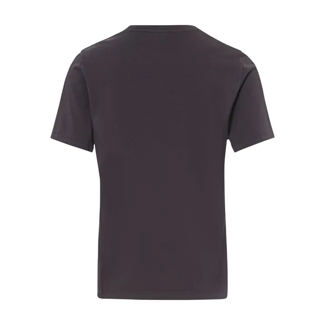 T-shirt boxy stampata in cotone organico Sundown | Nero