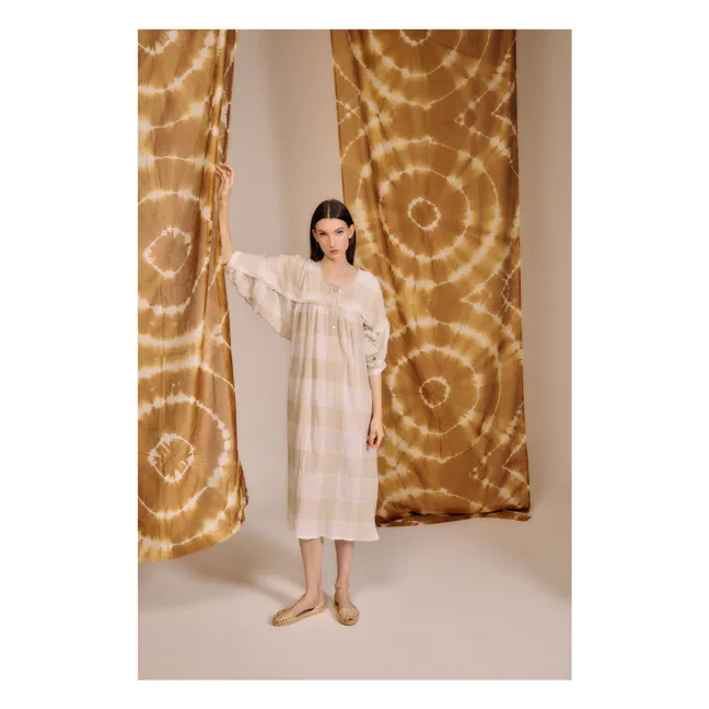 Kleid Sisalde Leinen und Baumwolle | Sandfarben