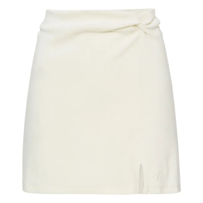 Organic cotton terry skirt | Off white