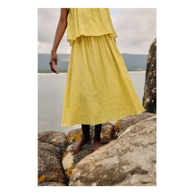 Rock Pineapple Kariert Leinen | Gelb