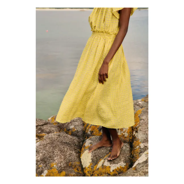 Rock Pineapple Kariert Leinen | Gelb