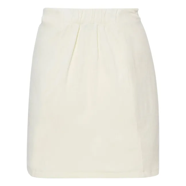 Organic cotton terry skirt | Off white