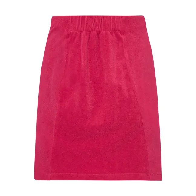 Organic cotton terry skirt | Fuchsia