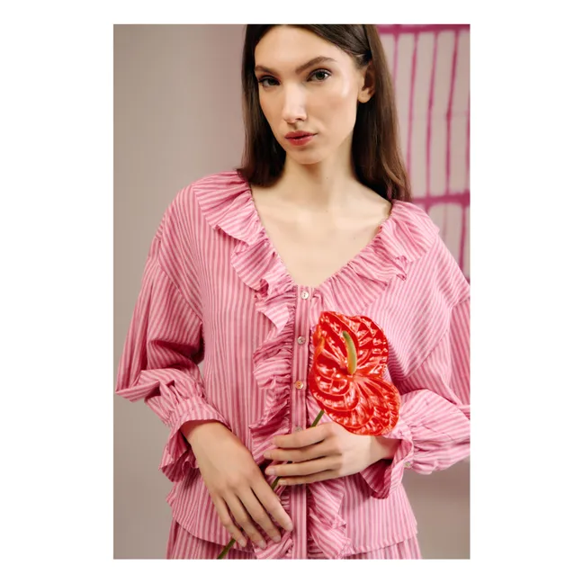 Bluse Orquidea Gestreift | Rosa