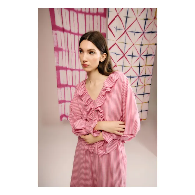 Bluse Orquidea Gestreift | Rosa