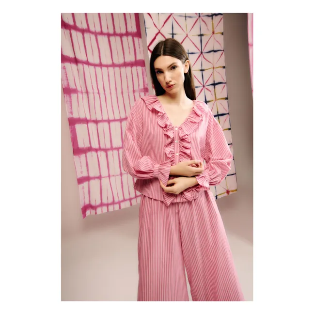Bluse Orquidea Gestreift | Rosa