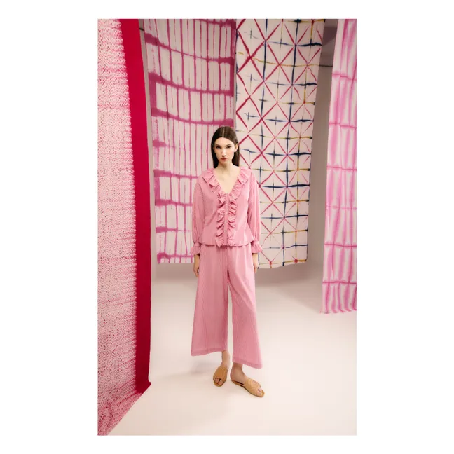 Bluse Orquidea Gestreift | Rosa