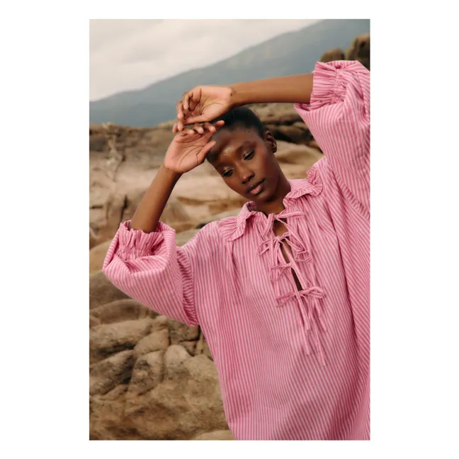 Striped Parisian Dress | Pink