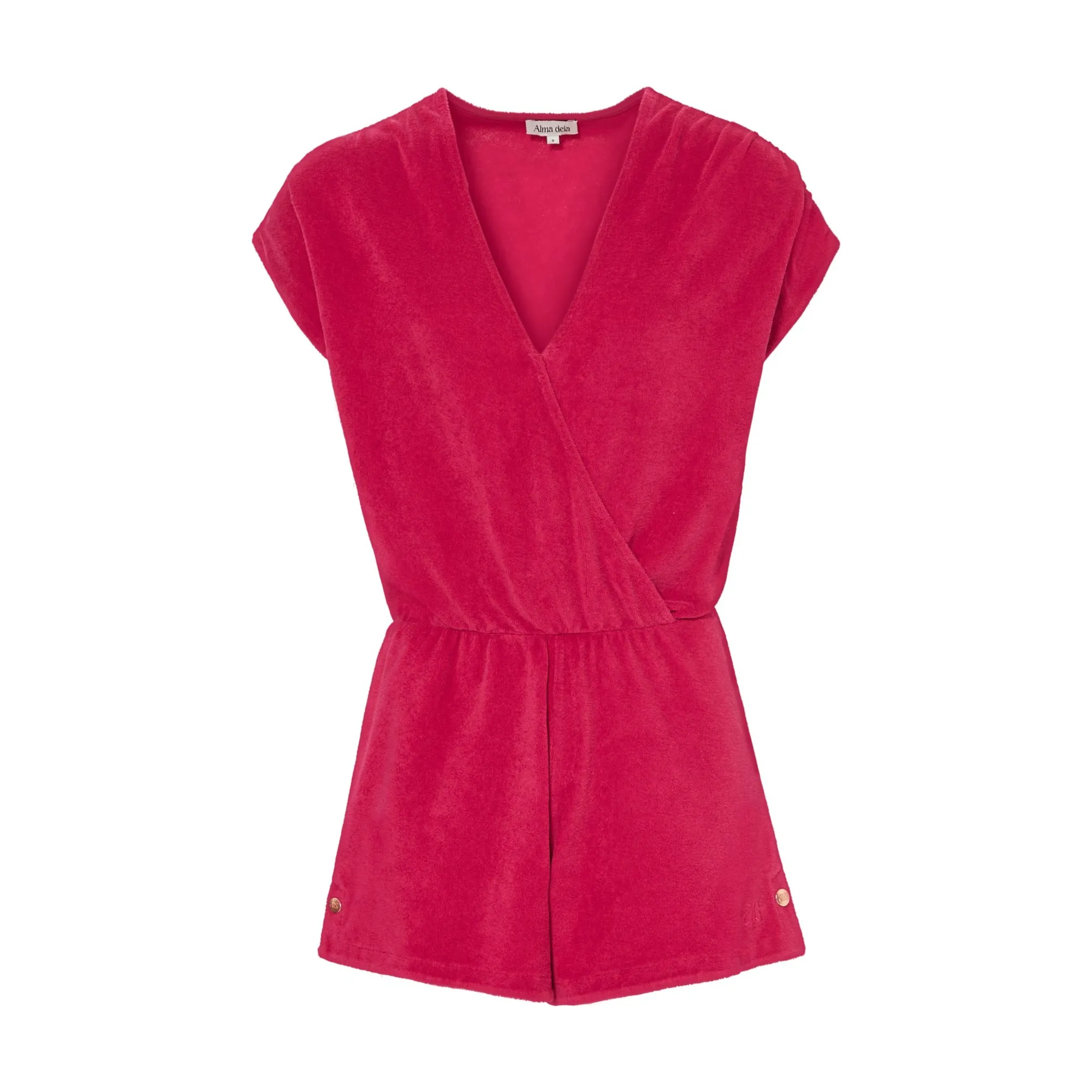 Alma Deia Fuchsia Organic Cotton Towelling Combi-Shorts