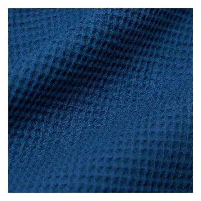 Pantalones cortos de gofre sencillo | Azul Marino