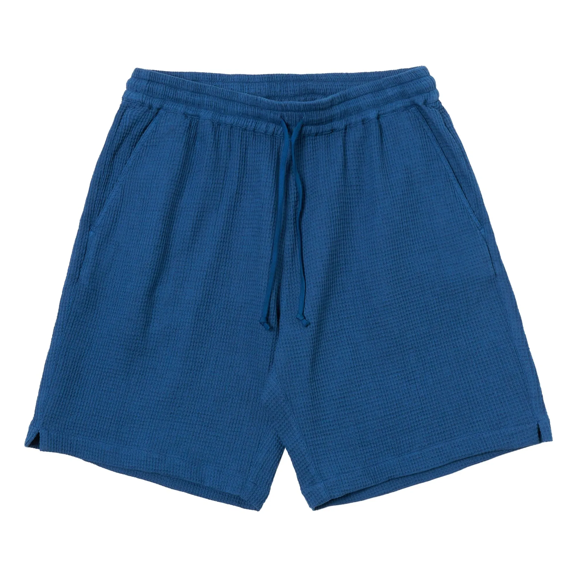 Universal Works Navy Blue Single Waffle Short