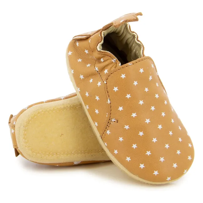 Babyschuhe Doudou Star | Kamelbraun