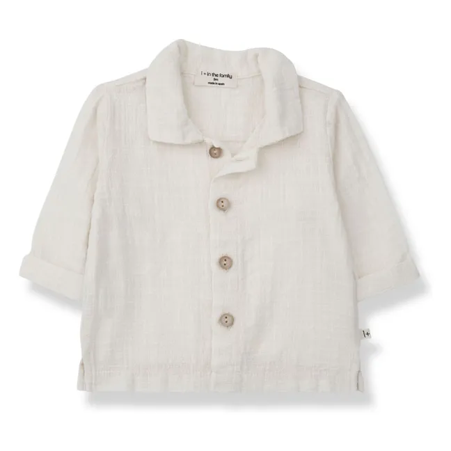 Ernest Camisa de gasa de algodón | Blanco