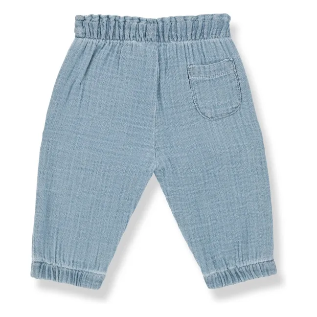 Pantalon Loretta Gaze de Coton | Bleu jean