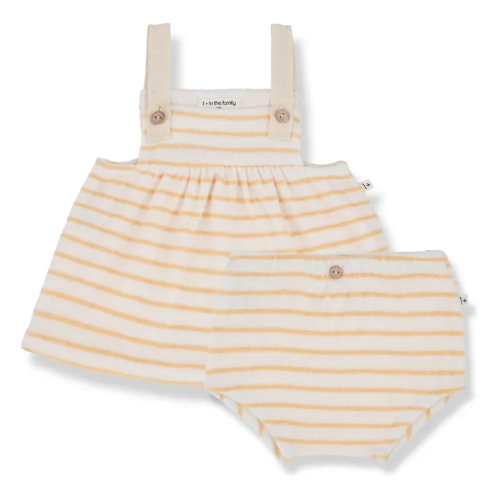 Orlena Eponge Dress and Bloomer Set | Yellow- Product image n°0