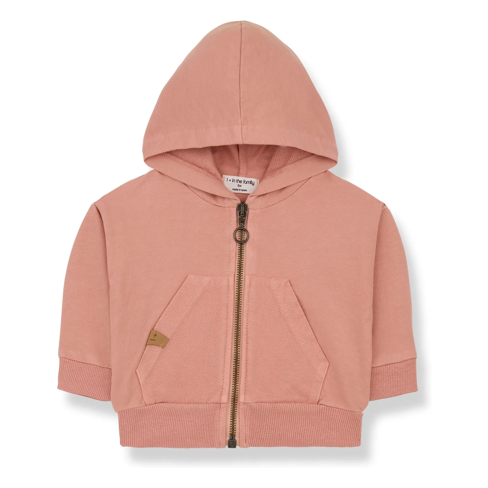 1+ In The Family Coral Koldo Zip Sweat