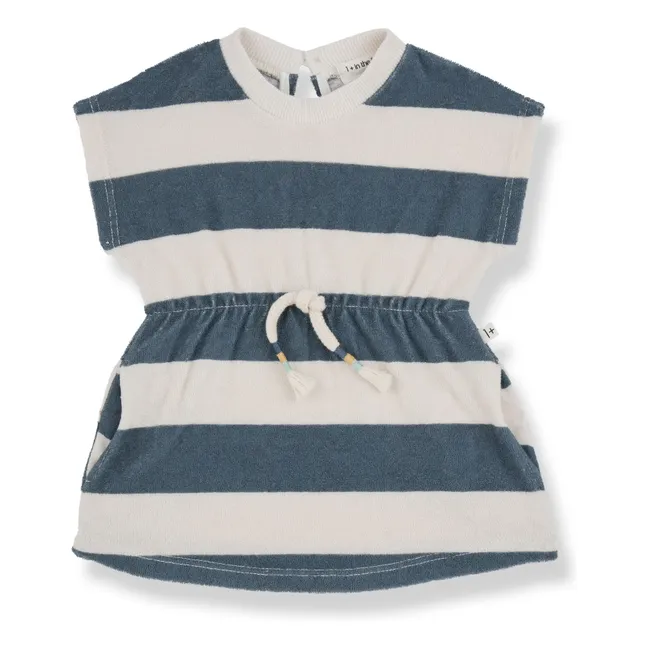Robe Ilaria Eponge | Bleu pétrole