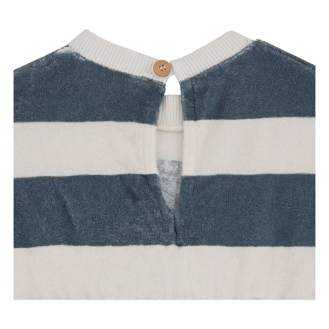 Robe Ilaria Eponge | Bleu pétrole