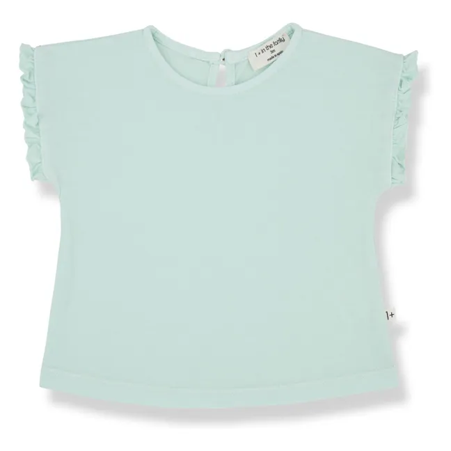 Maglietta Bianca | Verde acqua