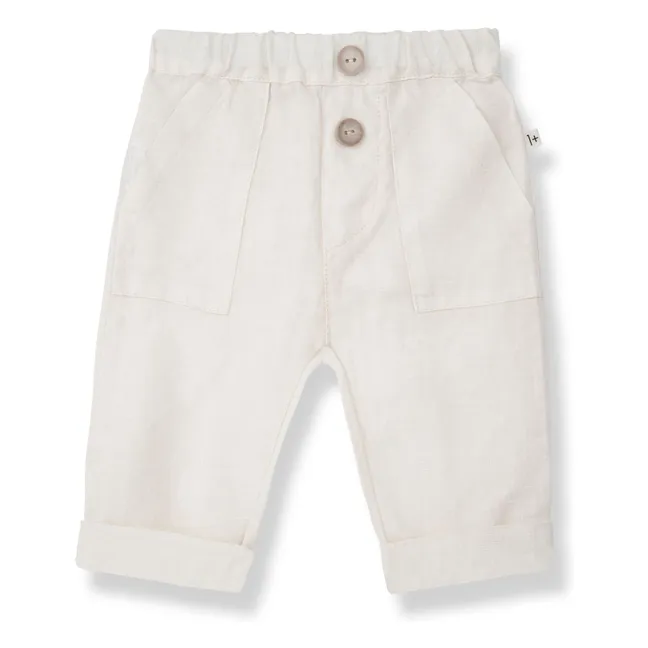 Pantaloni in lino Quinti | Bianco